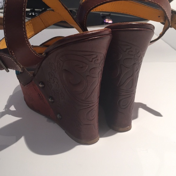 Miss Sixty boho wedge platform flower power shoes - Picture 8 of 8